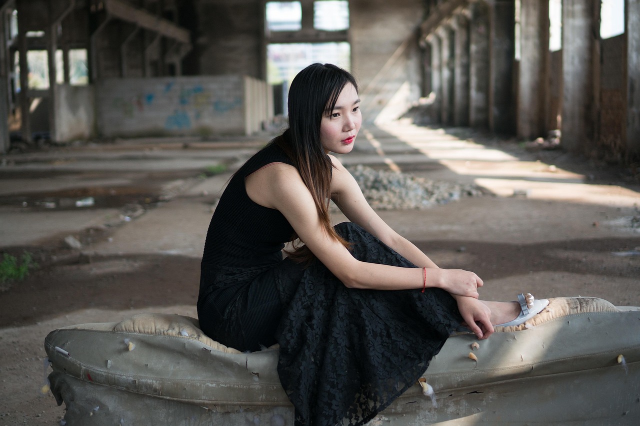 maiden, female, women in black skirts, women on the ruins
